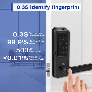 Phong Cách Hiện Đại Chất Lượng Cao Nhôm Đòn Bẩy Xử Lý Khóa 3D Thông Minh Tuya Vân Tay Công Nghệ Cho Cửa Gỗ Wifi Máy Ảnh Đám Mây Dữ Liệu - Product Image 2