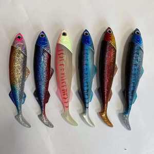 Offre Spéciale 26cm 33cm PVC haute qualité équipement de pêche à la traîne en haute mer tête de plomb gros leurre de poisson souple - Product Image 5