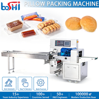 Machine d'emballage horizontale semi-automatique pour aliments, pain, pâtisseries, bonbons, sachets et pochettes