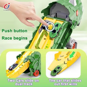 Chengji Dinosaurio Transportador Portátil de Juguetes, Coche de Pista de Aleación con Almacenamiento de Puzles, Triceratops que se Tragó y Deforma - Product Image 2