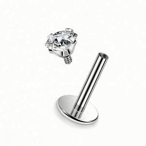 Nouveauté 2024 - Bijoux de piercing pour le corps en titane plaqué or vintage pour enfants, certifiés ASTM, zircon multicolore, F136 G23 - Product Image 3