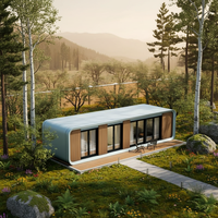 Maison préfabriquée de luxe Apple Cabin, structure en acier, maison modulaire miniature, bureau mobile en conteneur, villa moderne, hôtel de villégiature, pod, garantie 5 ans