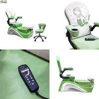 Chaise de trône petite chaise de spa de pédicure de bain à remous rose pour enfants avec moteur à jet