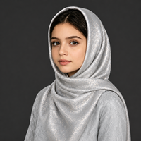 Hijab pour enfants en polyester et tissu chiffon, directement de l'usine, imprimé avec du film antistatique, respirant, léger, toutes saisons