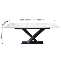 Ensemble de Mobilier de Salle à Manger Victorien Moderne de Luxe Design Turc, Table et Chaises de Salle à Manger en Acier Inoxydable et Carbone, 6 Places