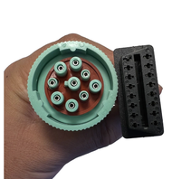Cable de Diagnóstico de Alta Resistencia J1939 de 9 Pines Hembra a OBD2 de 16 Pines Hembra para Camiones Diésel Cummins, Adaptador de Escáner de Motor