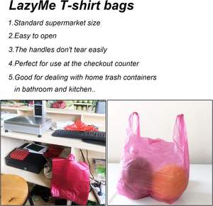 Bolsas de Camiseta Biodegradables de PE con Asas Termoselladas para Uso Comercial y Compras, Personalizables - Product Image 2