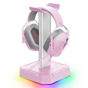 <span class=keywords><strong>Support</strong></span> pour <span class=keywords><strong>casque</strong></span> en alliage d'aluminium RGB avec 3 ports USB pour tous les casques, joueurs, PC <span class=keywords><strong>de</strong></span> jeu, accessoires pour écouteurs <span class=keywords><strong>de</strong></span> bureau - Product Image 1