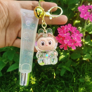 Pırıltılı Lipgloss sevimli koyun akrilik anahtarlık çocuklar kendi anahtarlık kozmetik sıvı ruj toptan dudak parlatıcısı yapmak - Product Image 6