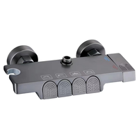 ARES IDEALEX Ensemble de douche thermostatique intelligent au design contemporain, 4 fonctions : chaud, froid, pluie, doux, poli