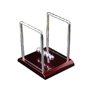 Newton's pendulum colliding with a ball, non-perpetual motion, inertial oscillation, solid ball colliding with a ball, - Product Image 3