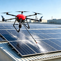 Drone de nettoyage de panneaux solaires, drone de lavage de panneaux photovoltaïques, évitement intelligent des collisions, résistance au vent, pour installations photovoltaïques montagnières distribuées
