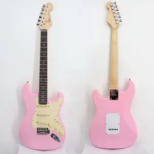 玉晶音乐吉他盒吉他半空心ST电吉他不同颜色3单拾音器