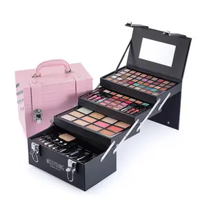 Make-up-Set 68 Farbpalette Schichten Concealer Lippenstift Puder Rouge Kosmetik-Set mit Spiegel pinseln Günstige komplette Make-up-Kit