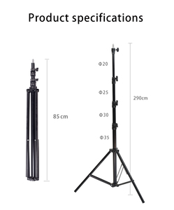 Có thể điều chỉnh 290cm/2.9m Heavy-Duty nhôm ánh sáng đứng với linh hoạt ánh sáng chụp ảnh Godox Aputure Softbox Tripod phong cách - Product Image 3