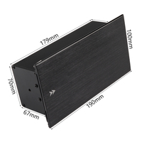 Panel Deslizante de Aleación de Aluminio Fynova, Caja de Conexiones Multimedia Integrada en la Superficie de la Mesa de Conferencias con Puerto USB Europeo