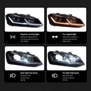 Fari a LED per <span class=keywords><strong>Volkswagen</strong></span> <span class=keywords><strong>POLO</strong></span> 6R MK5 2011-2018, Aggiornamento Parti Auto VW <span class=keywords><strong>Polo</strong></span>, Lampada Frontale LED con Proiettori - Product Image 2