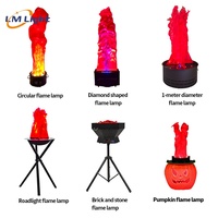 LM Factory Wholesale 30/50cm Lampe à flamme LED artificielle en soie pour scène et fête, avec télécommande, effet de feu factice, machine à flamme