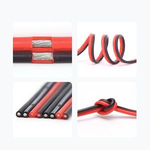 Cable de Silicona Ultraflexible de 6 AWG, Cable Paralelo Rojo y Negro, Resistente a Altas Temperaturas, Alta Corriente, para Baterías de Litio de Drones - Product Image 3