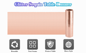 Superficie de espejo de lentejuelas negras de alta calidad para banquete de boda, fiesta, <span class=keywords><strong>camino</strong></span> de escritorio, <span class=keywords><strong>camino</strong></span> de <span class=keywords><strong>mesa</strong></span>, <span class=keywords><strong>camino</strong></span> de bandera, caminos de <span class=keywords><strong>mesa</strong></span> de tira larga - Product Image 4