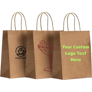 Sacs en papier kraft personnalisables en gros, multifonctionnels, souples, colorés, recyclables, avec poignées, pour promotion et exposition - Product Image 1