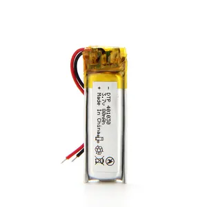 Batterie lithium 3.7v, 80mah, 401030 li, polymère, livraison gratuite, or