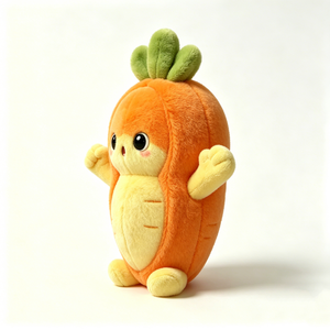 Peluche de zanahoria, lindo peluche de zanahoria, muñeco de peluche de verdura, peluche de zanahoria antropomórfico - Product Image 4