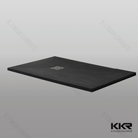 Base de douche en résine acrylique à surface solide/sac en plastique rectangle moderne en pierre + mousse + carton KKR plus de 5 ans