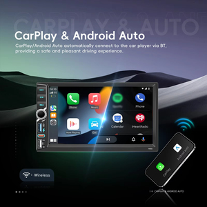 Autoradio Podofo 7 pouces écran IPS 4+4 cœurs Android 2Din 4+64G CarPlay & Android Auto USB-C USB GPS BT WIFI OEM Factory - Product Image 3