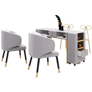 Produits de luxe très demandés, table de manucure professionnelle de luxe légère pour salon de beauté, table pour technicien des ongles, en bois - Product Image 6