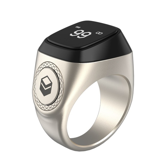 IQibla Smart Tasbih Ring Beads Counter for Muslims Digital Zikr Tasbeeh Prayer Time Reminder