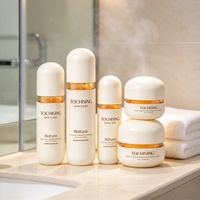 Emballage cosmétique personnalisé en plastique ABS vide de 40/100/120 ml pour soins de la peau, crème pour le visage, sérum, nettoyant facial, flacon pompe, impression à l'écran