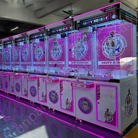 Máquina recreativa de grúa de garras con marco metálico, operada con monedas, para interiores, con dispensador de juguetes de peluche personalizados para centros de juego