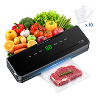 65kPa 120W 30cm 4L/min coupe-sac tuyau externe sec humide ecran LED menage machine sous vide soudeuse emballage alimentaire