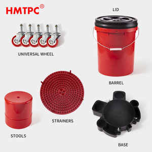 Cường độ cao 5 gallon xe làm sạch xô với snap-on Nắp PP nhựa - Product Image 6