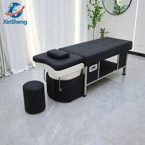 Chaise de lavage de cheveux de salon, lit de lavage de cheveux, mobilier de salon, <span class=keywords><strong>bac</strong></span> en céramique, pompe hydraulique inclinable bon marché - Product Image 6