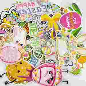 แพทช์ปักลายกระต่ายไข่อีสเตอร์สำหรับรีดติดเสื้อผ้า - Product Image 6