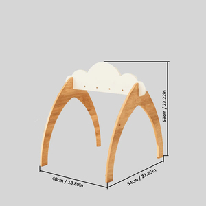 Gymnase d'activités pour bébé en bois Montessori avec jouets suspendus pour le développement sensoriel des nouveau-nés - Product Image 6