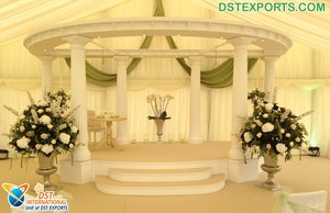 Mandap Portátil Dorado con Temática Rajwada, Tradicional para Bodas, Hecho de Fibra de Vidrio, para Decoración de Ceremonias Nupciales, en Venta - Product Image 6
