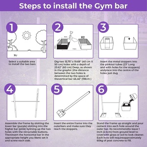<strong>Cheap</strong> Outdoor Fitness Equipment Kids Outdoor <strong>Gymnastic</strong> <strong>Bar</strong> for Sale - Product Image 3