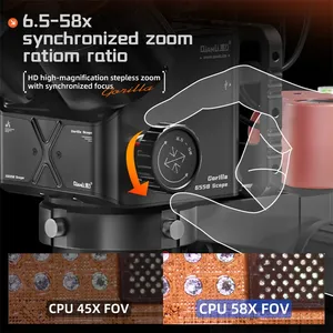 Kính hiển vi ba thị kính Qianli 6558X 6.5X-58X Zoom Gorilla 6558 dùng cho sửa chữa hàn mạch điện thoại di động, độ nét cao - Product Image 4