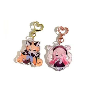 Personalized custom printed acrylic charms create your own design acrylic keychain
