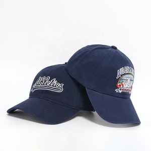 Servizio OEM/ODM, Cappello da Baseball Vintage in Cotone Blu Navy con Logo Ricamato Personalizzato, 6 Pannelli, per Uomo, Stile Sportivo, Vendita all'Ingrosso - Product Image 3