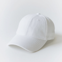 Casquettes de baseball unisexes à 6 panneaux en coton avec logo personnalisé OEM Blanc uni, incurvées, ajustées, style sportif avec motifs de fruits à pois léopard