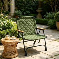 Chaise de plage et de camping rembourrée en gros, avec cadre en acier carbone, portable pour événements, festivals, sports, personnalisable en vrac (ODM/OEM)