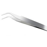 Pince à épiler courbée en acier inoxydable Beckon avec logo personnalisé, 0,8 mm, pour le quilling, outil de précision pour la création de cartes DIY