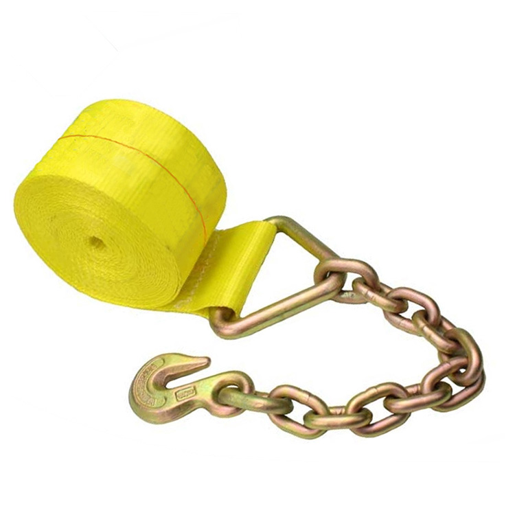 2inch ratchet tie down straps with chain grab hook