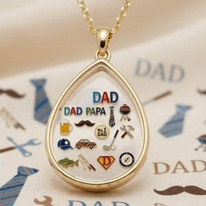Nuevo Kit DIY de Collar de Cristal Abierto y Cerrado, Diseño Hueco con Función de Apertura, Joyería de Cobre Colorida para el Día del Padre - Product Image 4