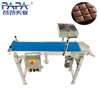 PAPA Volledig Automatische 304 RVS Chocolade Enrober Machine Transportband Koelventilator 15kg/u Nieuwe Noten Fruit Groenten Mais