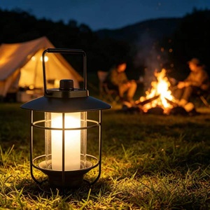 Retro LED Camping Lantern Rechargeable Hanging Tent <b>Light</b> Twist Dimming Portable <b>Emergency</b> Lighting - Product Image 5